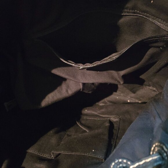 Fossil Neutral Fabric Leather Trim Hobo Shoulder Bag - Picture 6 of 8